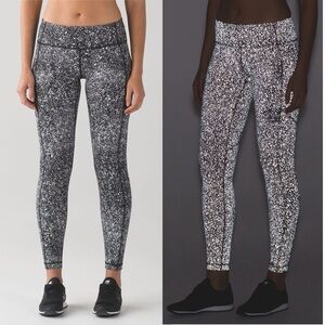Rare Lululemon Reflective Splatter Speed Tight NWOT